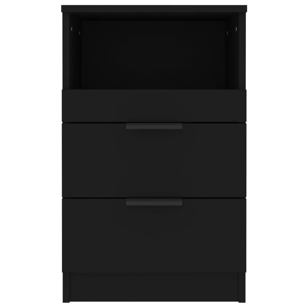 Ergonômico Mesa de cabeceira madeira processada preto