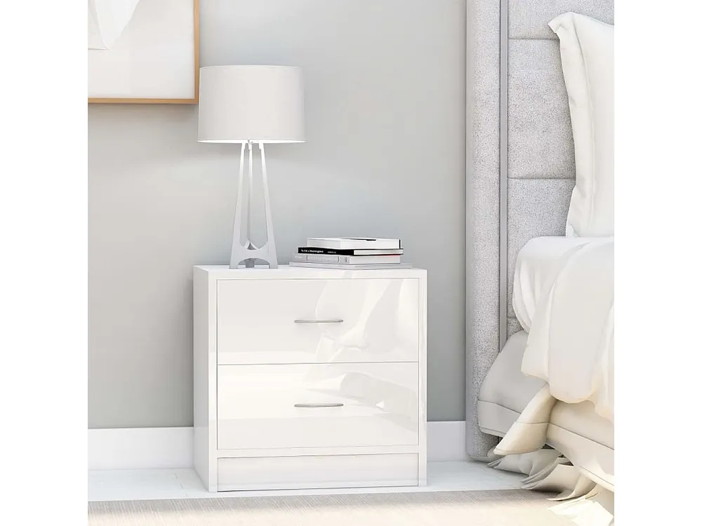 Guarda-Roupa Espelhado Mesa de cabeceira 40x30x40 cm contraplacado branco luminoso