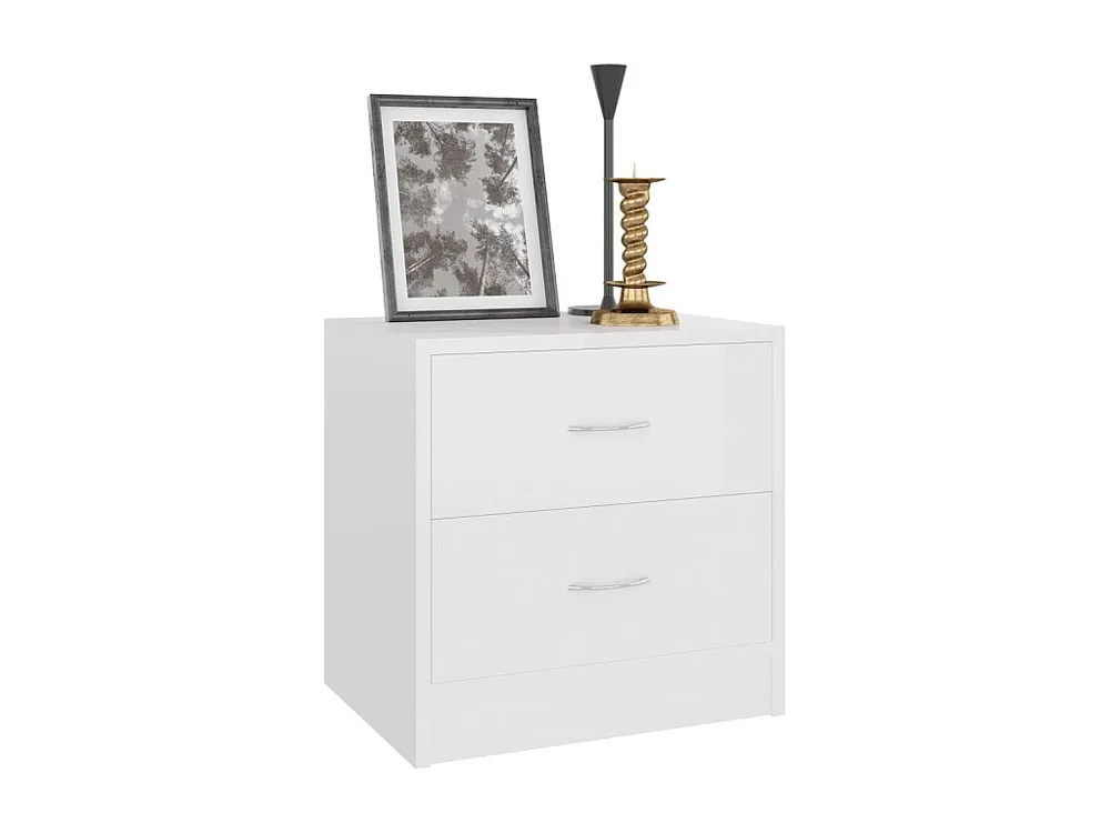 Guarda-Roupa Espelhado Mesa de cabeceira 40x30x40 cm contraplacado branco luminoso