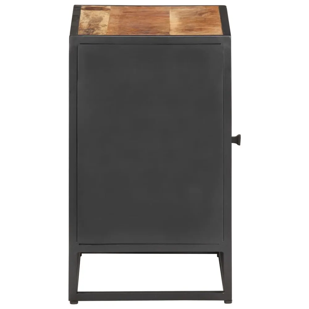 Guarda-Roupa Espelhado Mesa de cabeceira 40x30x50cm mangueira áspera/palhinha orgânico