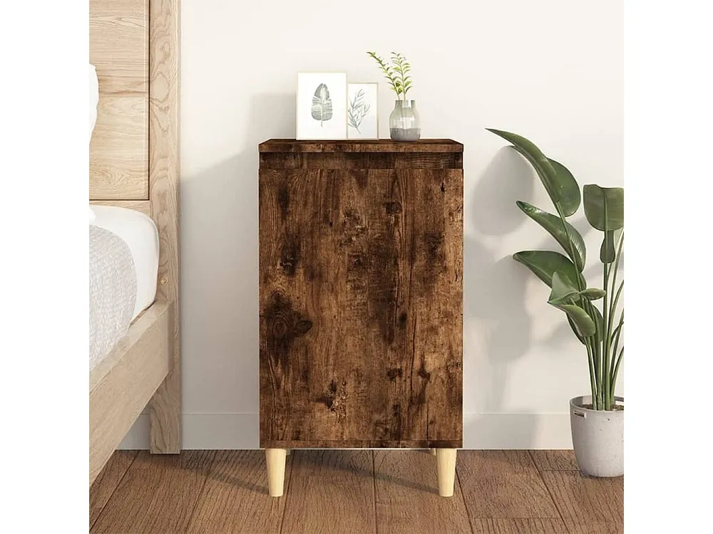 Guarda-Roupa Espelhado Mesa cabeceira 40x35x70 cm derivados madeira carvalho fumado