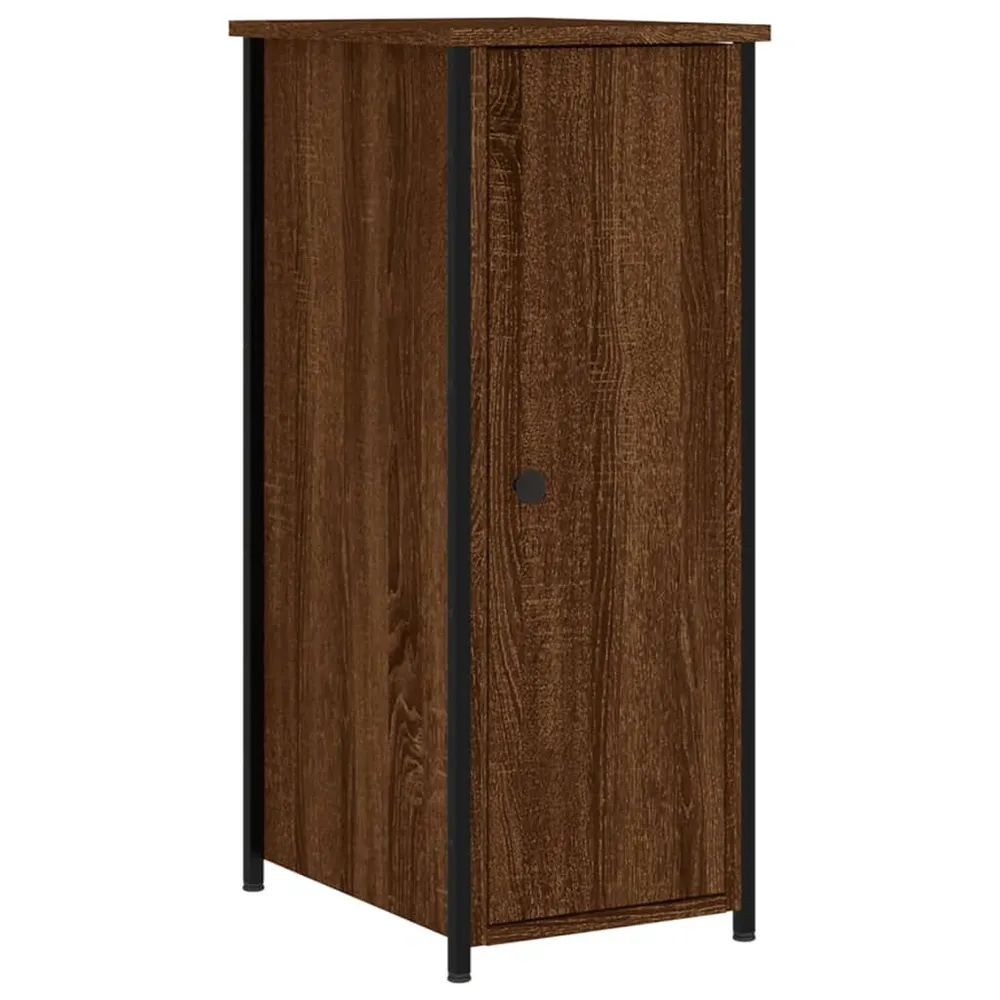 Mesa cabeceira 32x42x80 cm derivados madeira carvalho castanho para Quartos de Casal