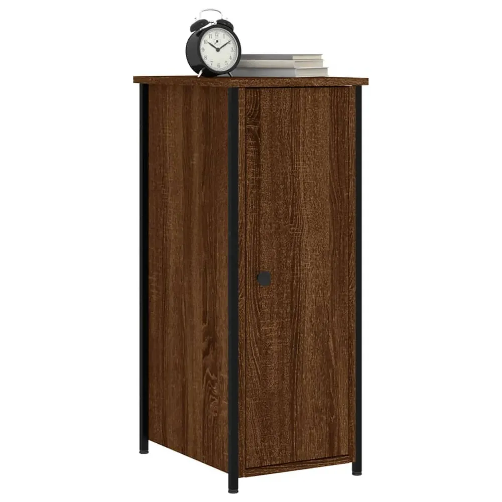 Mesa cabeceira 32x42x80 cm derivados madeira carvalho castanho para Quartos de Casal