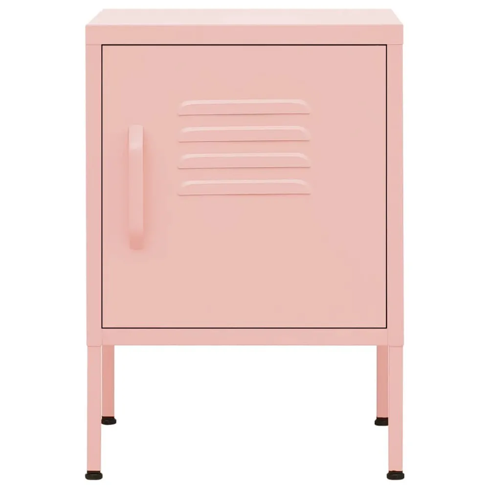 Mesa de cabeceira 35x35x51 cm ço rosa em Pinho Natural