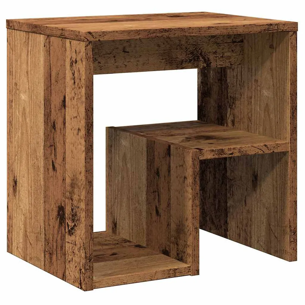 Mesa de cabeceira 40x30x40cm derivados de madeira madeira velha Medidas Queen Size