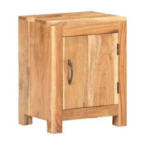 Mesa de cabeceira 40x30x50 cm madeira de acácia maciç com Gavetas de Armazenamento
