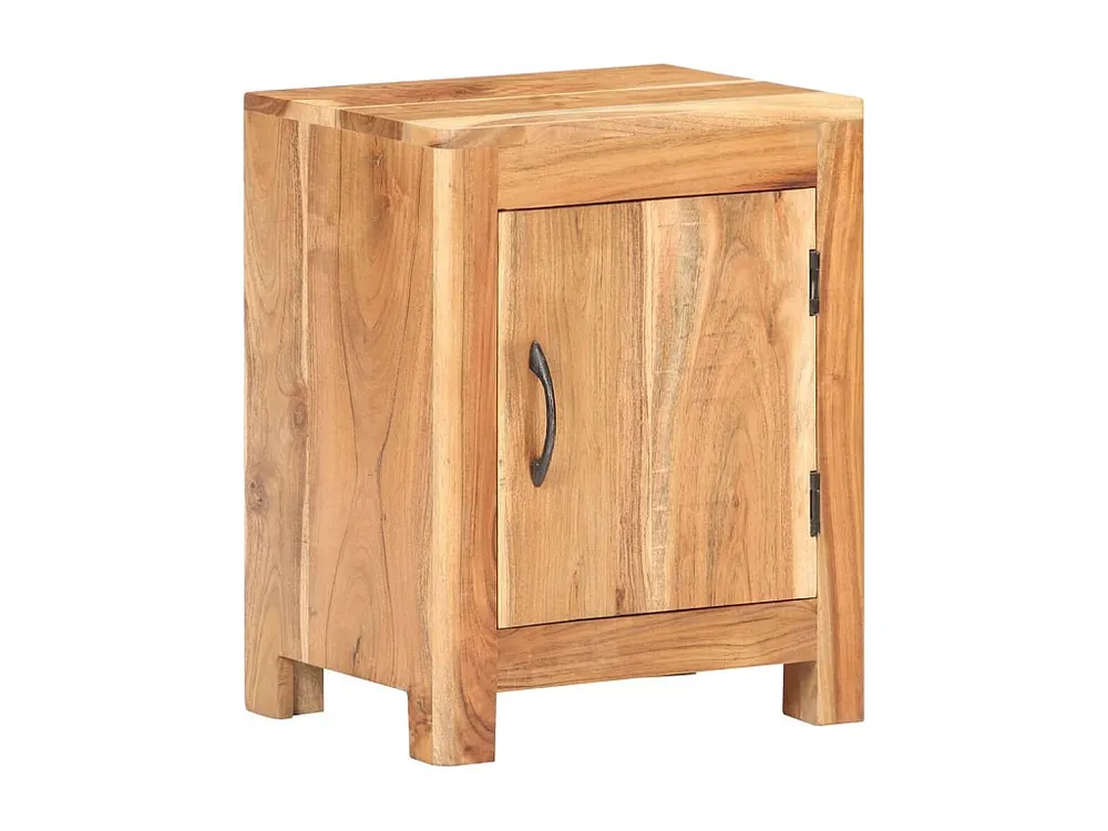Mesa de cabeceira 40x30x50 cm madeira de acácia maciç com Gavetas de Armazenamento