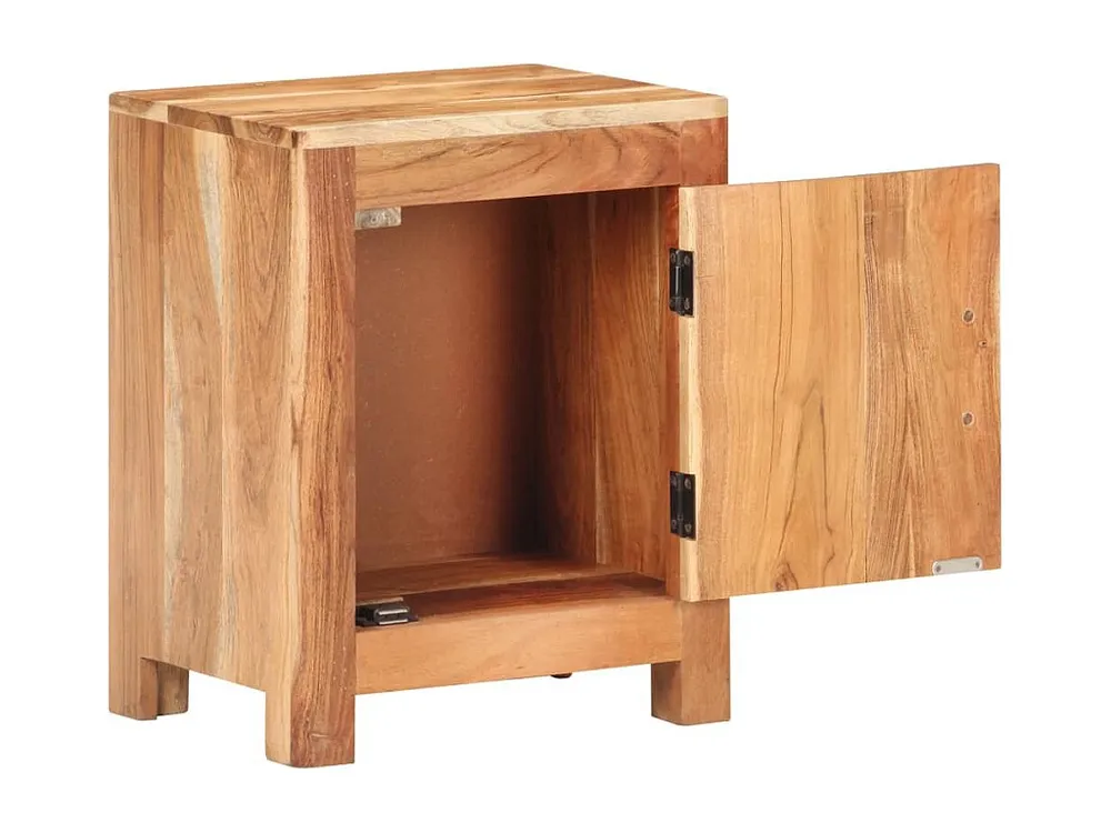 Mesa de cabeceira 40x30x50 cm madeira de acácia maciç com Gavetas de Armazenamento