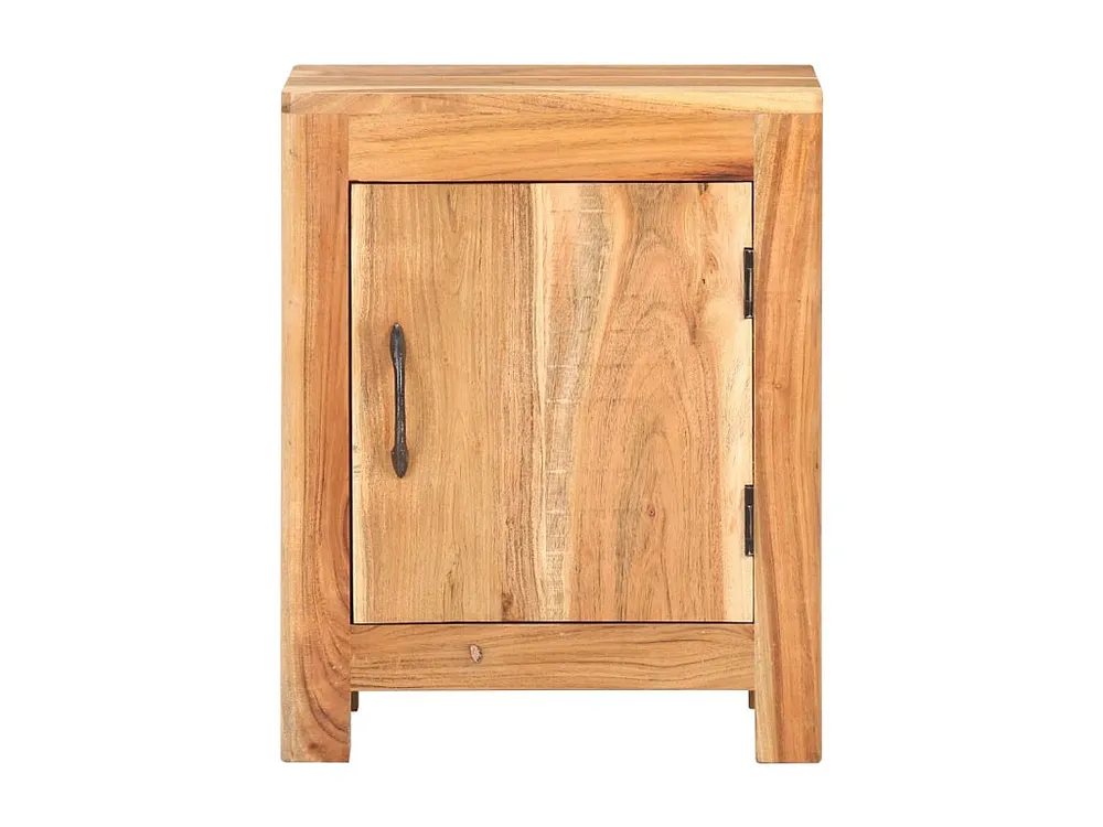 Mesa de cabeceira 40x30x50 cm madeira de acácia maciç com Gavetas de Armazenamento