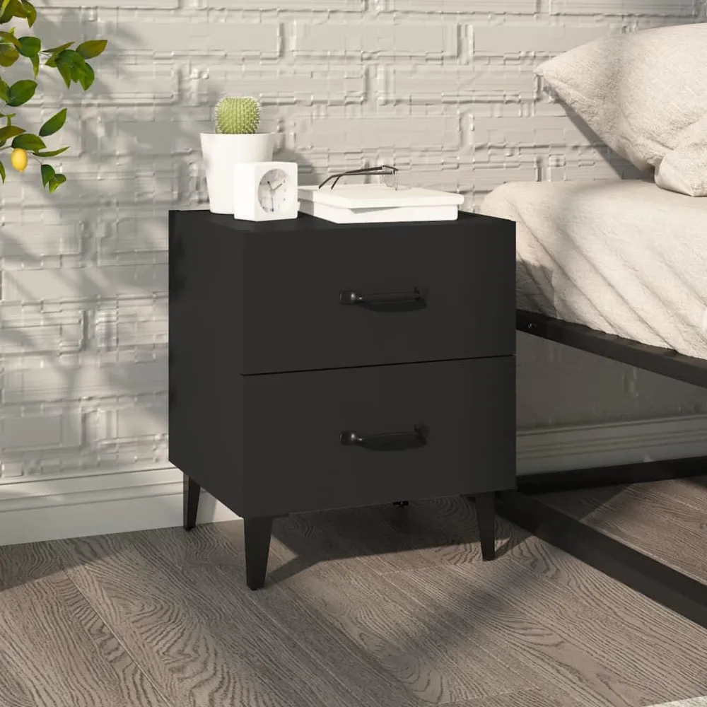 Mesa de cabeceira 40x35x47,5 cm preto Tecido Resistente