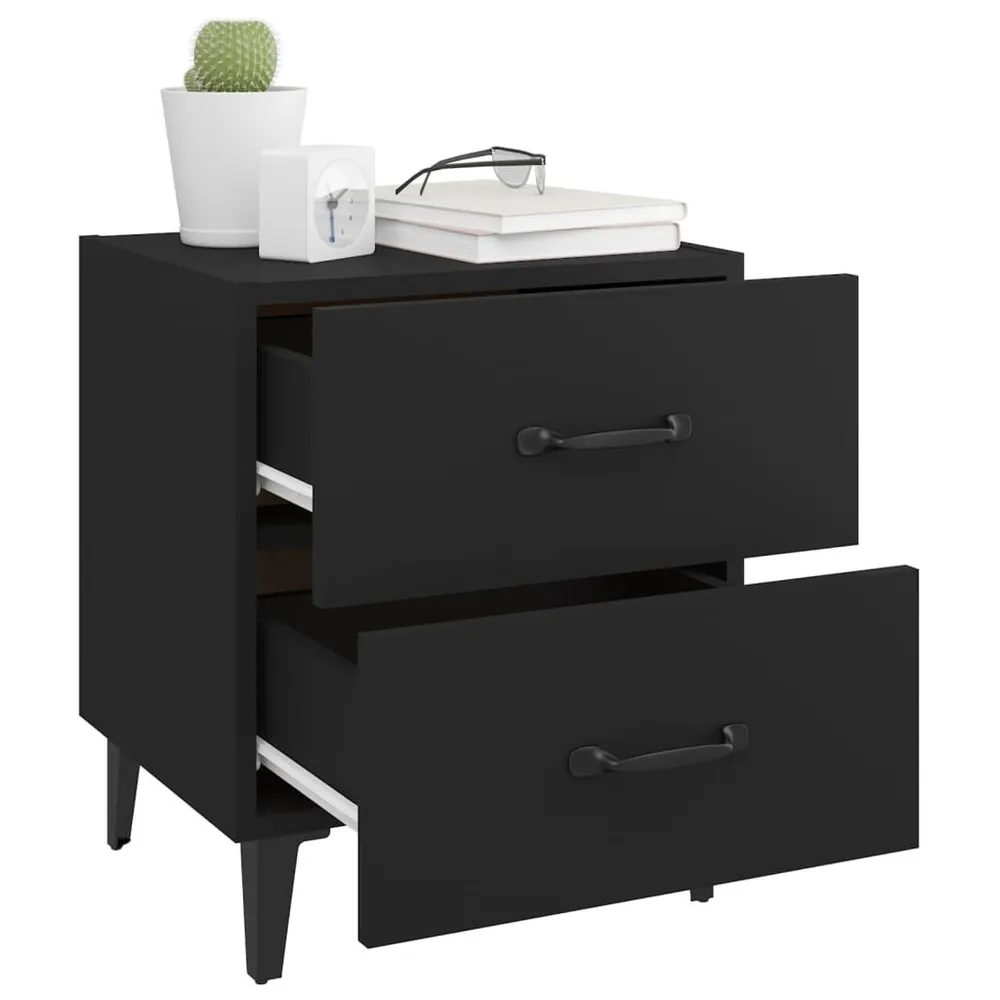 Mesa de cabeceira 40x35x47,5 cm preto Tecido Resistente