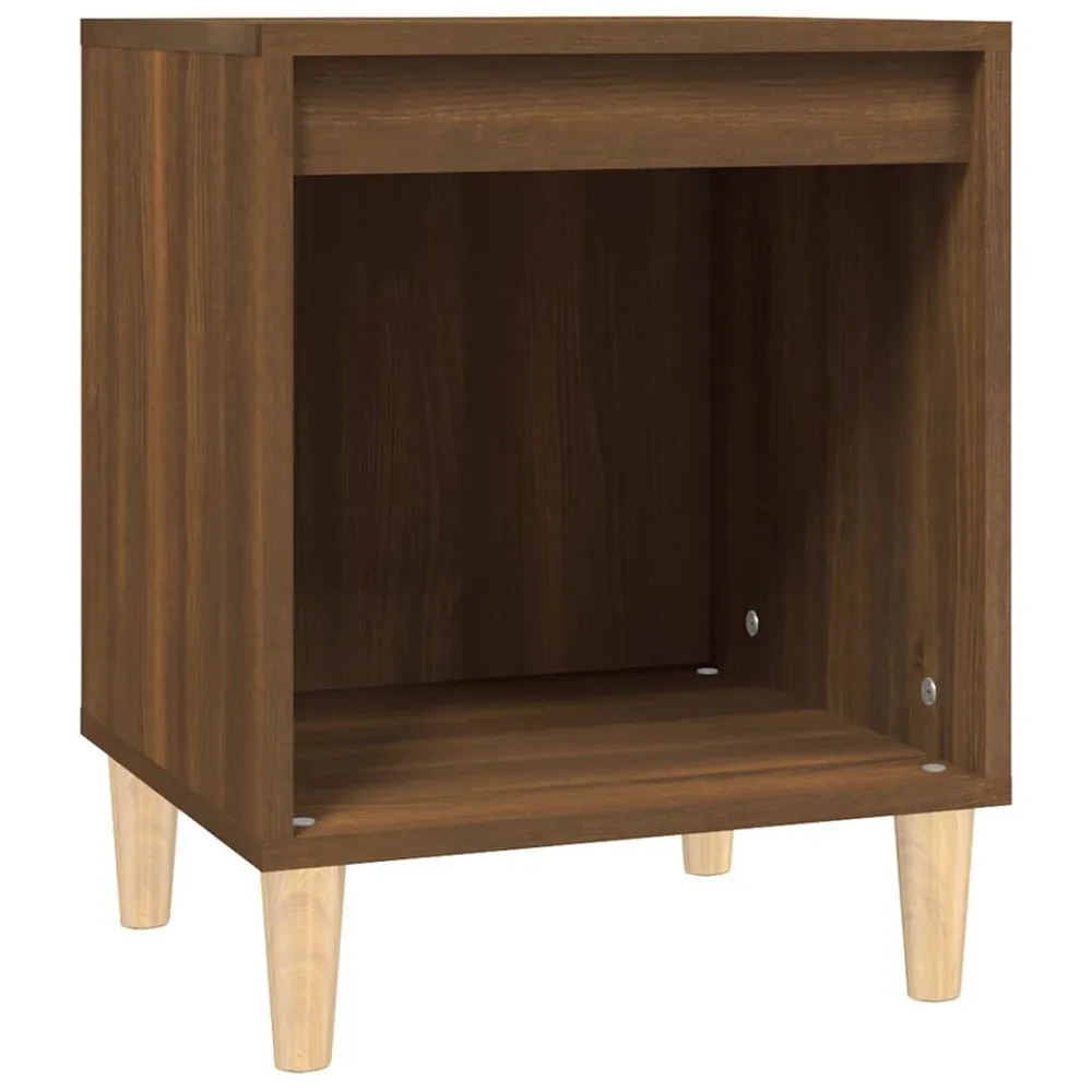 Mesa de cabeceira 40x35x50 cm cor carvalho castanho Fácil Montagem