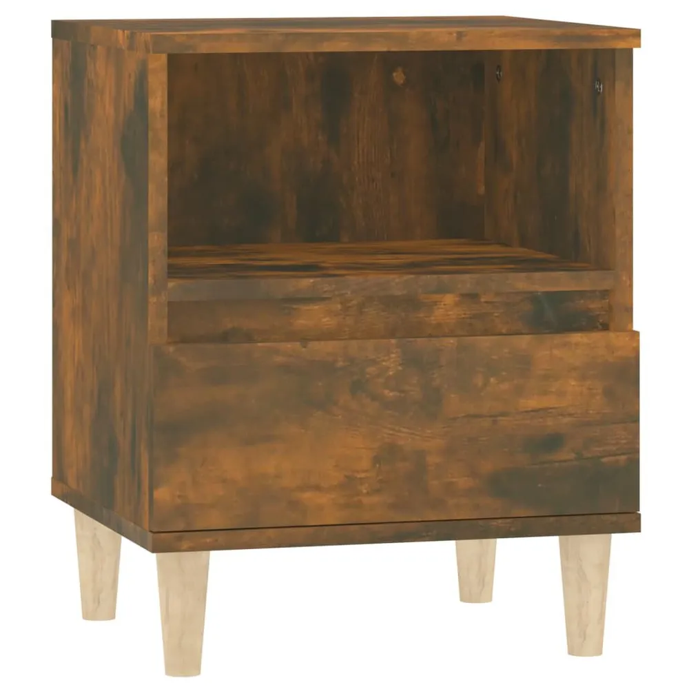 Mesa de cabeceira 40x35x50 cm cor carvalho fumado para Organização de Roupas