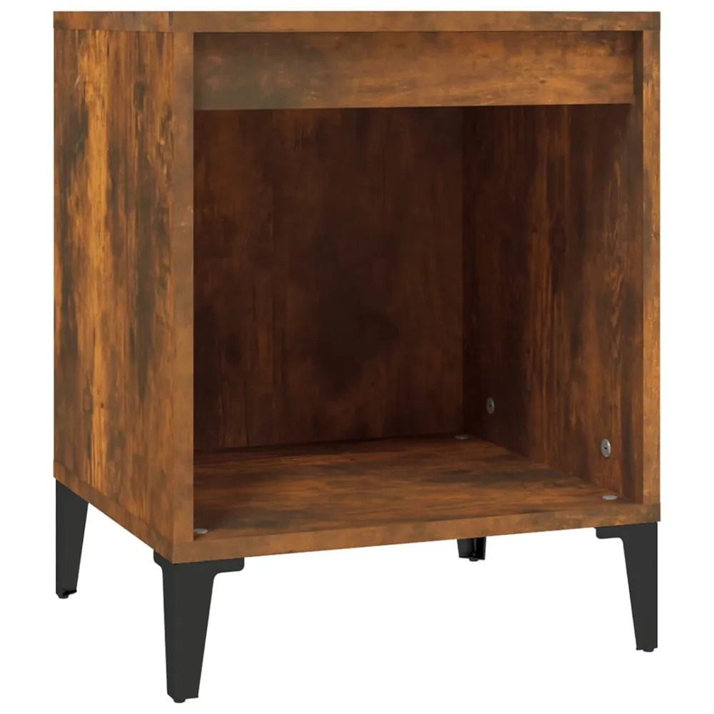 Mesa de cabeceira 40x35x50 cm cor carvalho fumado para Organização de Roupas
