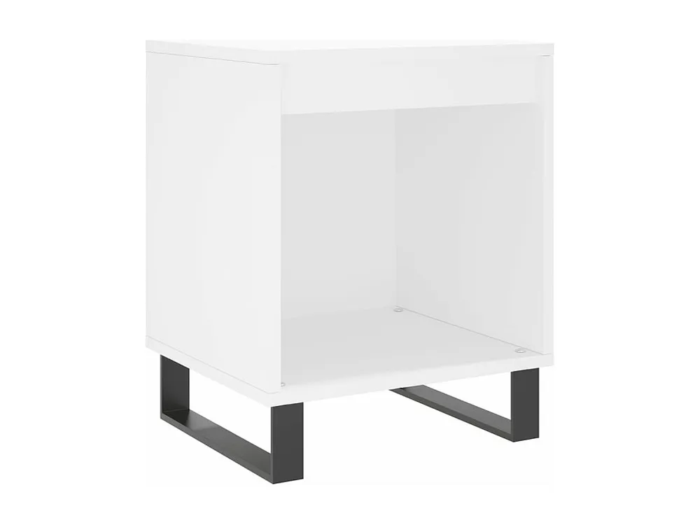 Mesa de cabeceira 40x35x50 cm derivados de madeira branco com Cabideiro Incluso