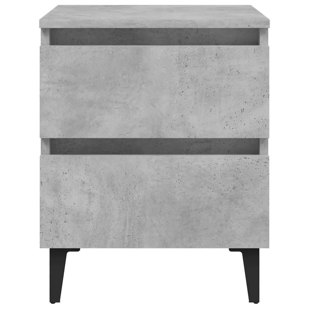 Mesa de cabeceira 40x35x50cm derivados de madeira cinza cimento com Garantia Estendida