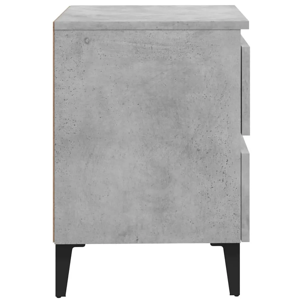Mesa de cabeceira 40x35x50cm derivados de madeira cinza cimento com Garantia Estendida