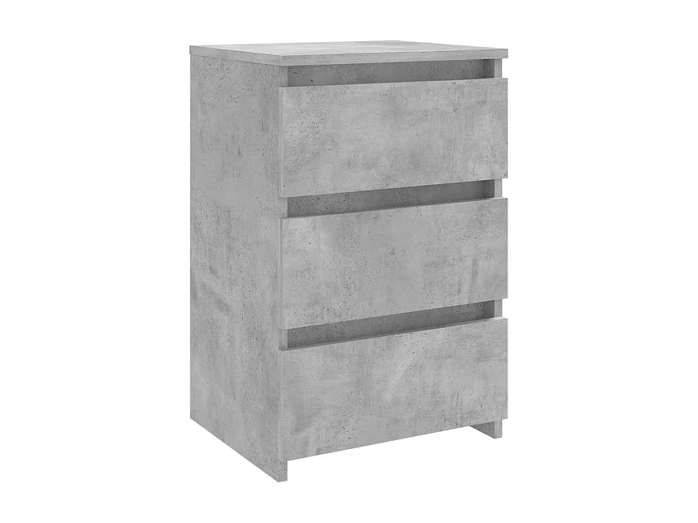 Mesa de cabeceira 40x35x62,5 cm contraplacado cinzento cimento em Pinho Natural