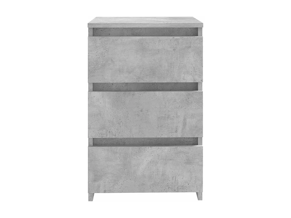 Mesa de cabeceira 40x35x62,5 cm contraplacado cinzento cimento em Pinho Natural