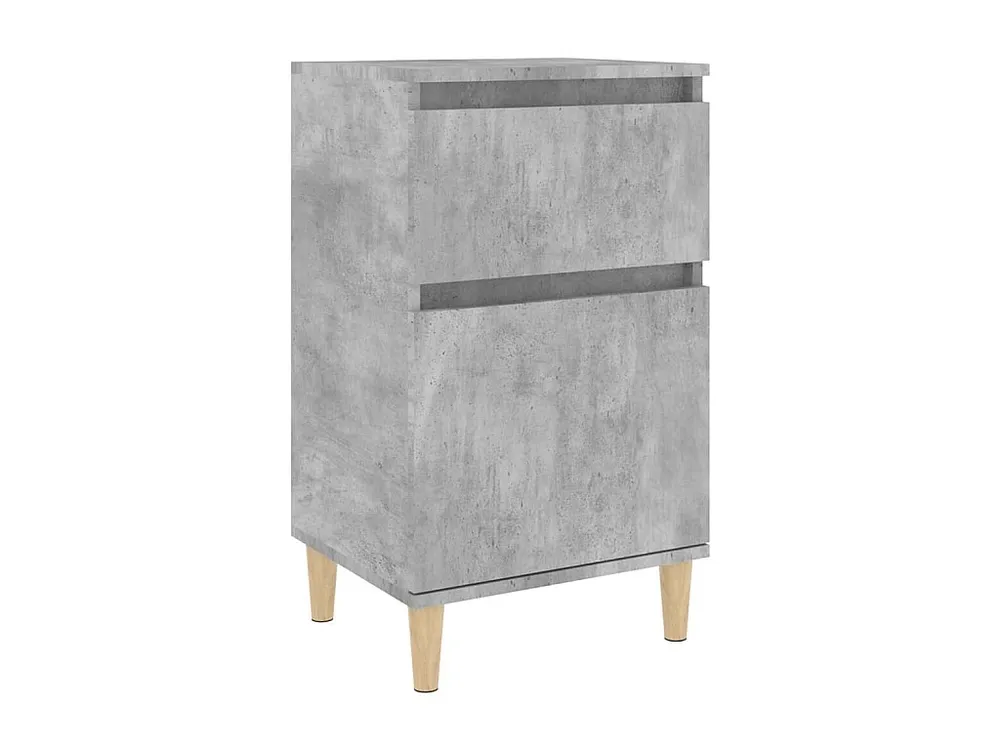 Mesa de cabeceira 40x35x70 cm cinzento cimento com Gavetas de Armazenamento