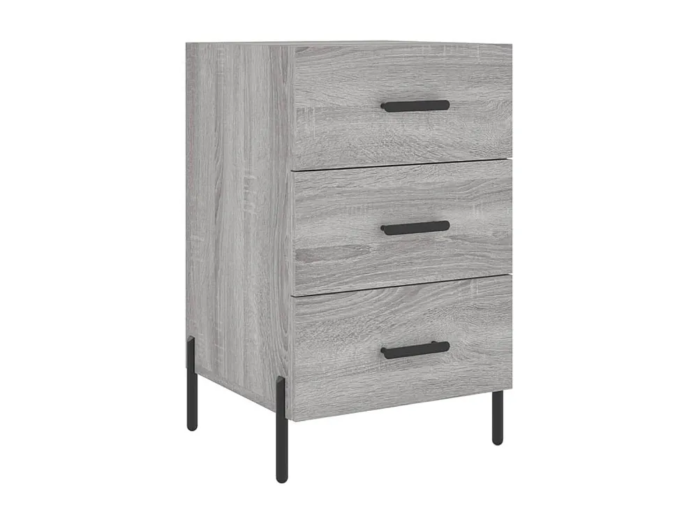 Mesa de cabeceira 40x40x66 cm derivados madeira cinzento sonoma com Garantia Estendida