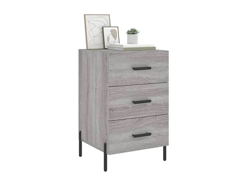 Mesa de cabeceira 40x40x66 cm derivados madeira cinzento sonoma com Garantia Estendida