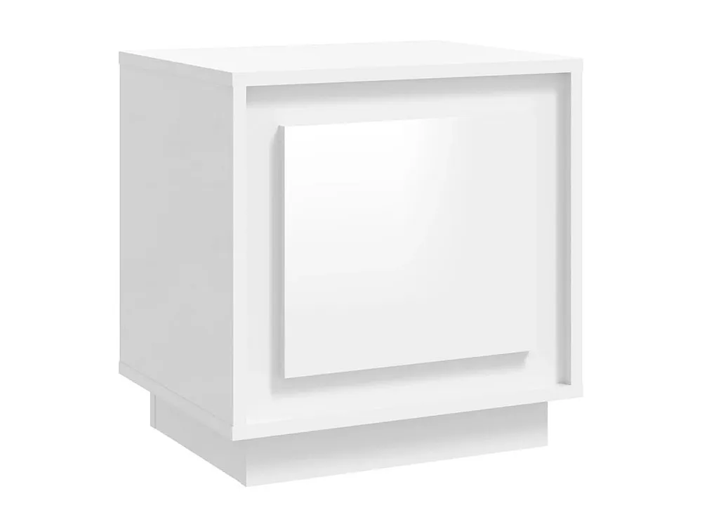 Mesa de cabeceira 44x35x45cm derivados madeira branco luminoso