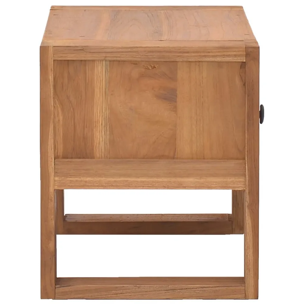Mesa de cabeceira 50x30x35 cm madeira de teca maciç com Pés Ajustáveis