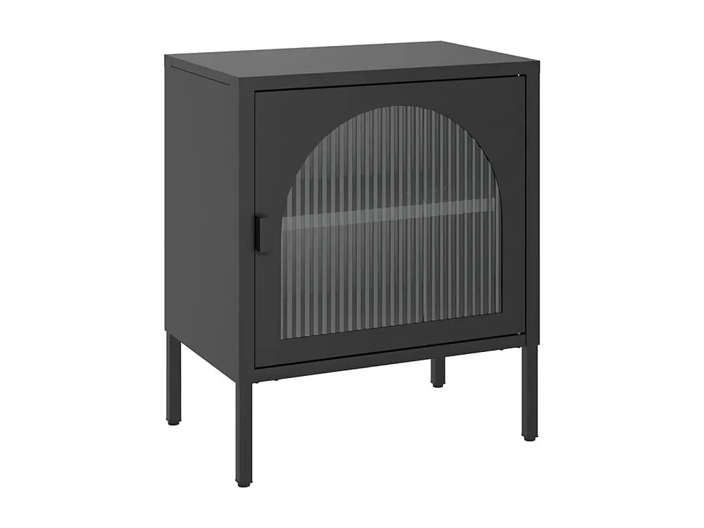 Mesa de cabeceira 50x35x60 cm vidro e ço preto Tecido Resistente