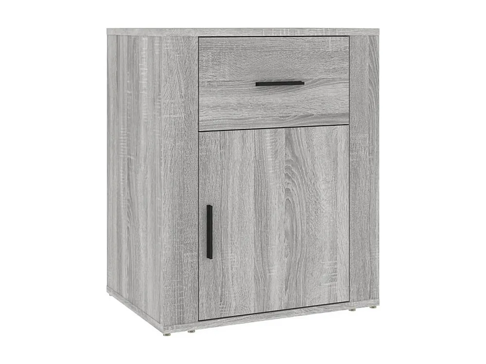 Mesa cabeceira 50x36x60 cm derivados madeira cinzento sonoma com Gavetas de Armazenamento