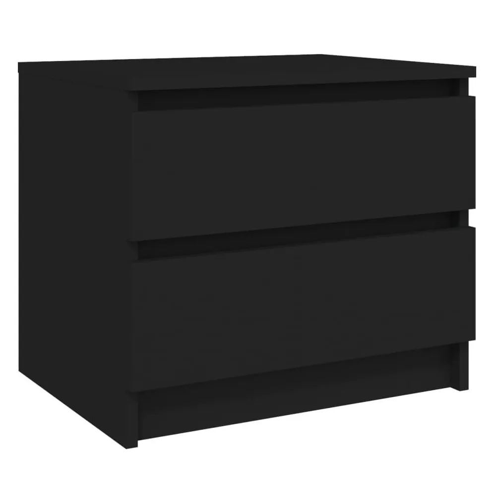 Mesa de cabeceira 50x39x43,5 cm derivados de madeira preto | Design Escandinavo |