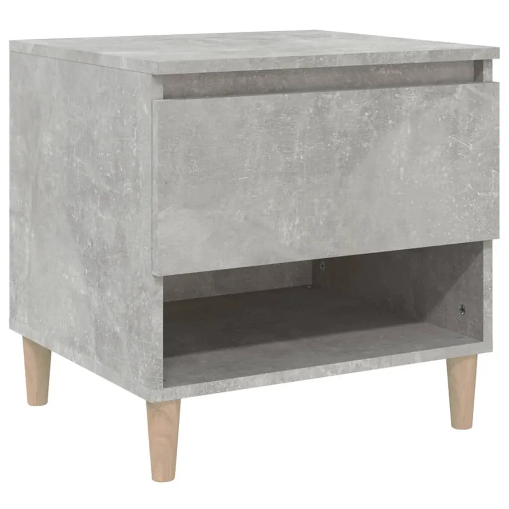 Mesa de cabeceira 50x46x50 cm derivados madeira cinza cimento com Garantia Estendida