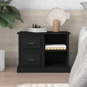 Mesa de cabeceira 60x35,5x45 cm preto para Quartos de Casal