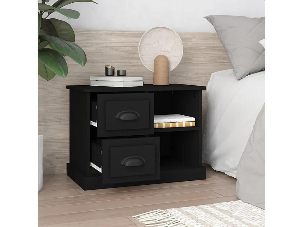 Mesa de cabeceira 60x35,5x45 cm preto para Quartos de Casal