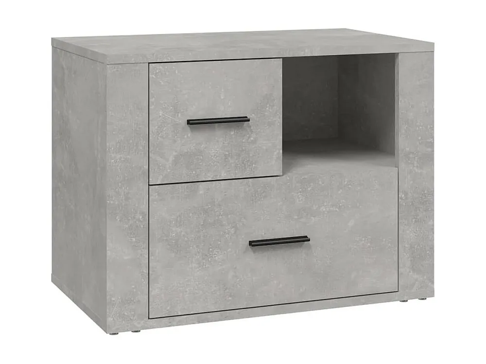 Mesa de cabeceira 60x36x45 cm derivados madeira cinza cimento com Cabideiro Incluso