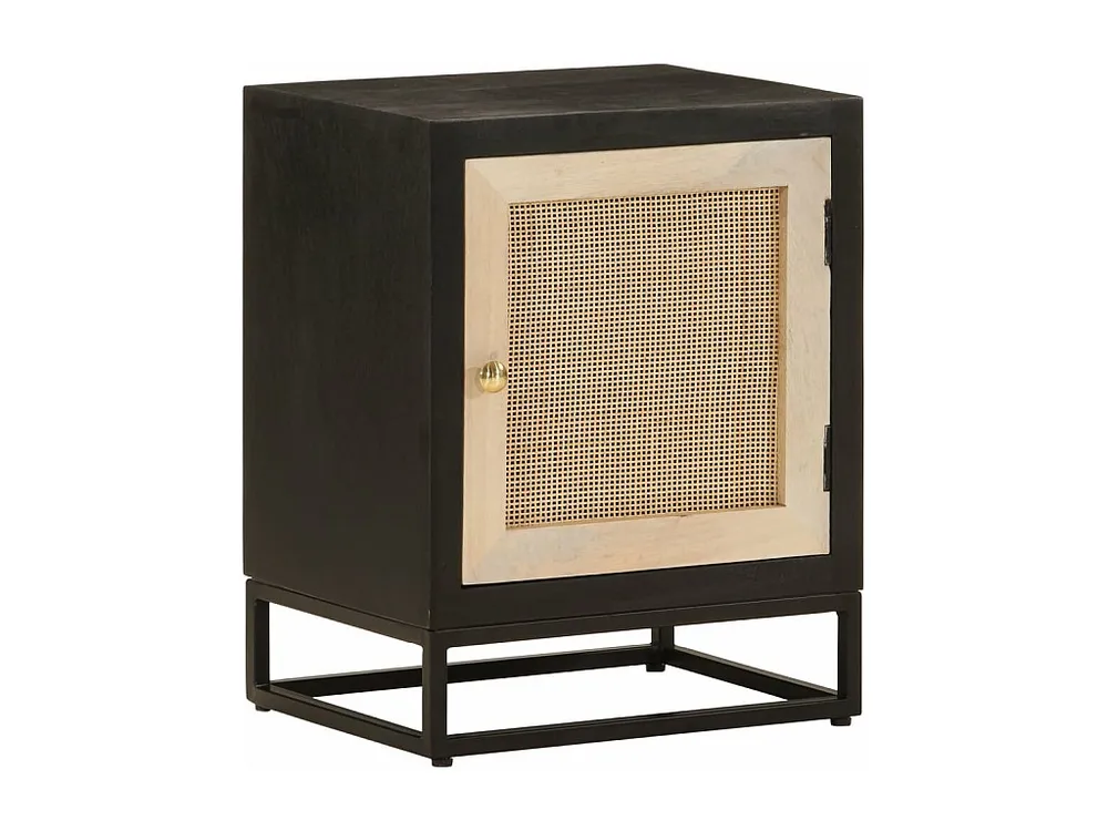 Mesa de Cabeceira Mesa de cabeceira 40x30x50 cm mangueira maciç/ferro preto