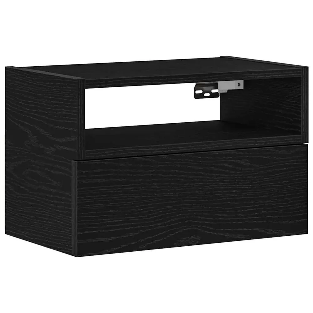 Mesa de Cabeceira Mesa de cabeceira de parede 45x26x28,5 cm preto