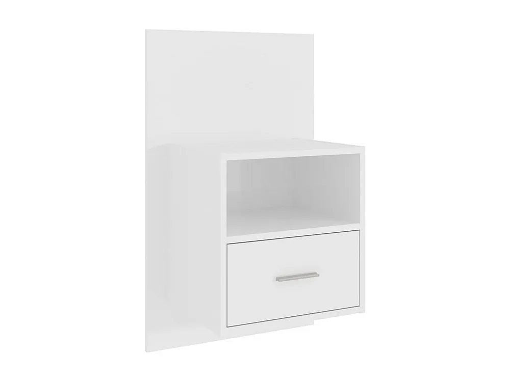 Mesa de cabeceira montagem na parede branco resplandecente
