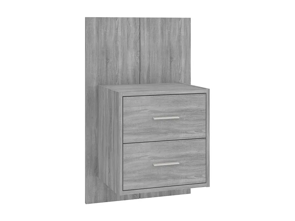 Mesa de cabeceira montagem na parede cinzento sonoma com Cabideiro Incluso