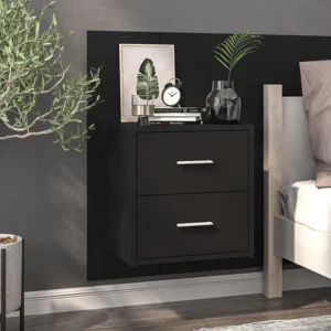Mesa de cabeceira montagem na parede preto | Montagem Inclusa