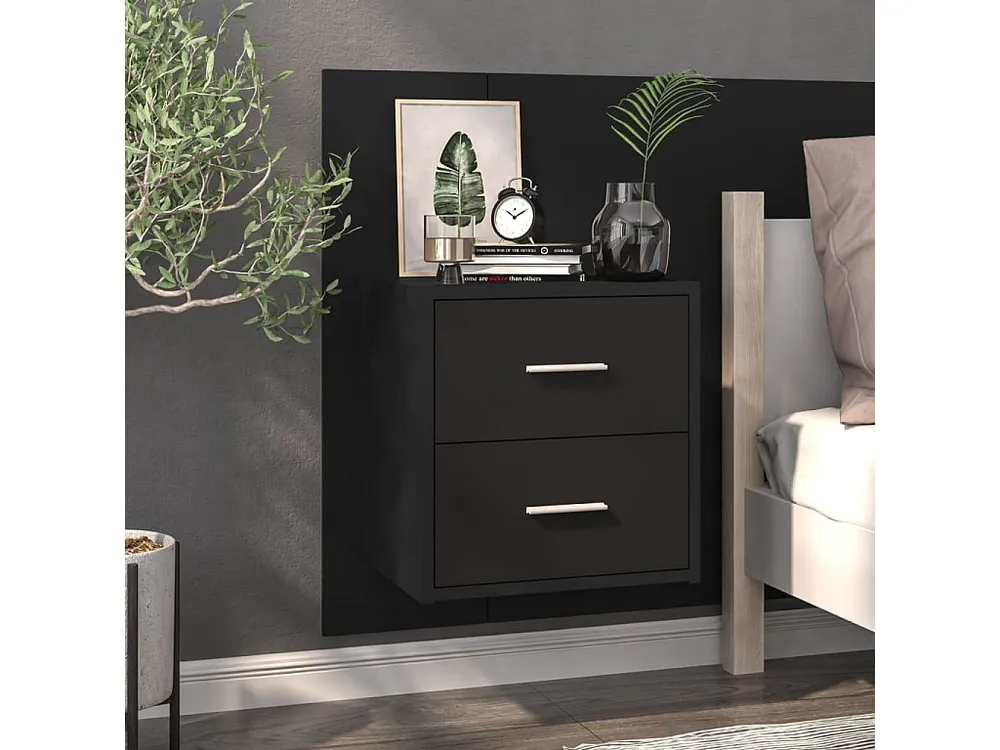 Mesa de cabeceira montagem na parede preto | Montagem Inclusa
