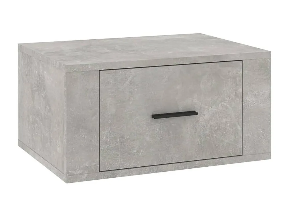Mesa de cabeceira de parede 50x36x25 cm cinzento cimento com Garantia Estendida