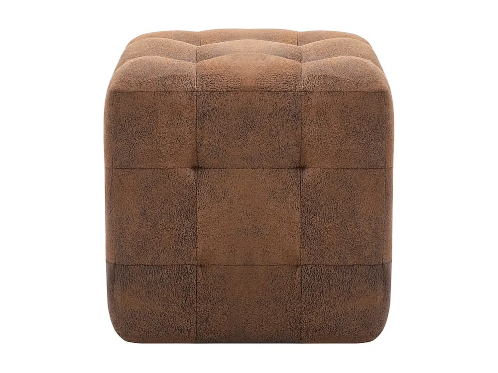 Mesas de cabeceira 2peças 30x30x30 cm camurç artificial castanho para Quartos de Casal