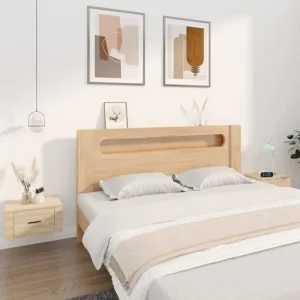 Mesas de cabeceira parede 2 peças 50x36x25 cm cor carvalho sonoma para Organização de Roupas