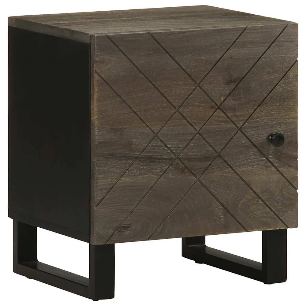 Mesas de cabeceira 2 pcs 40x33x46 cm mangueira maciç preto com Cabideiro Incluso