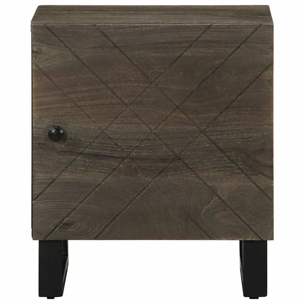Mesas de cabeceira 2 pcs 40x33x46 cm mangueira maciç preto com Cabideiro Incluso