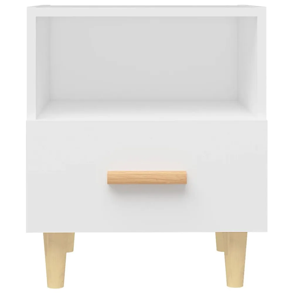 Mesas de cabeceira 2 pcs 40x35x47 cm branco com Cabideiro Incluso
