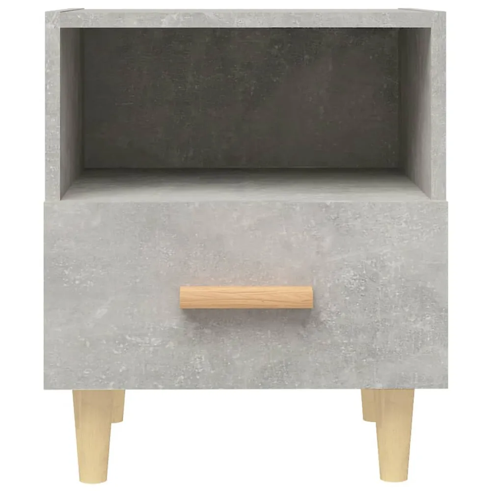 Mesas de cabeceira 2 pcs 40x35x47 cm cinzento cimento com Pés Ajustáveis