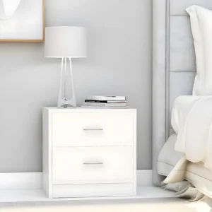 Mesas de cabeceira 2 peças 40x30x40 cm contraplacado branco com Garantia Estendida
