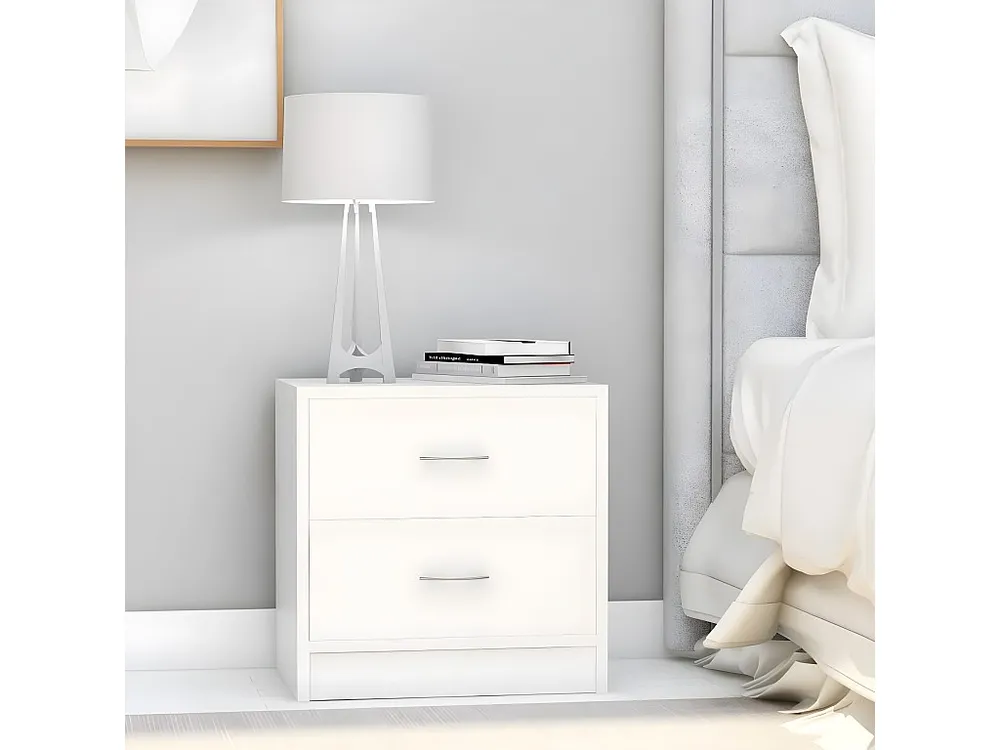 Mesas de cabeceira 2 peças 40x30x40 cm contraplacado branco com Garantia Estendida